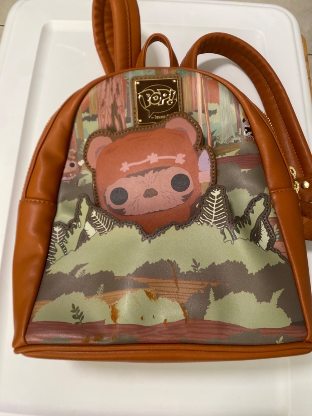 Loungefly Funko POP! Star Wars Ewok Wicket Mini Backpack - Picture 2 of 10